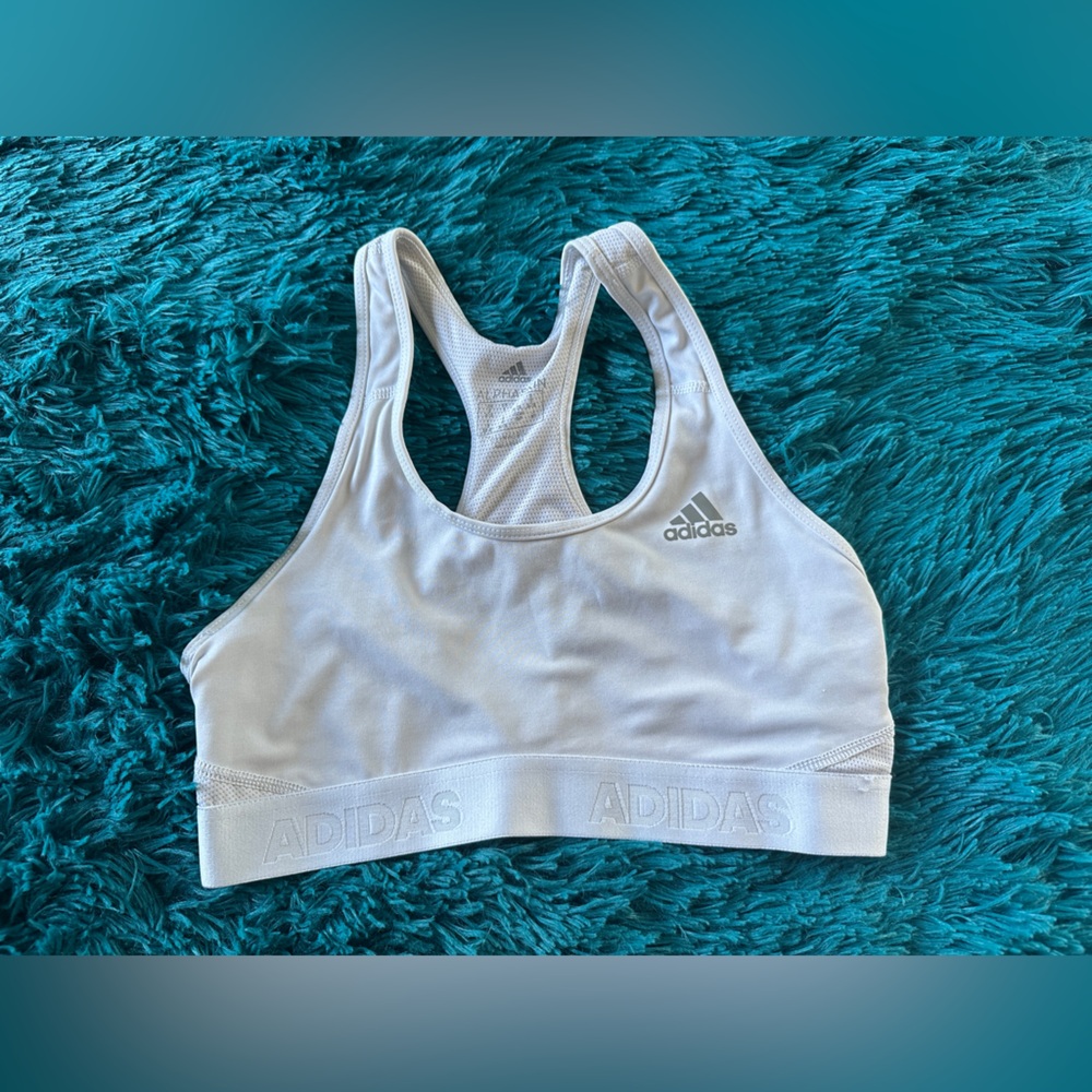 adidas Women's White Sports Bra